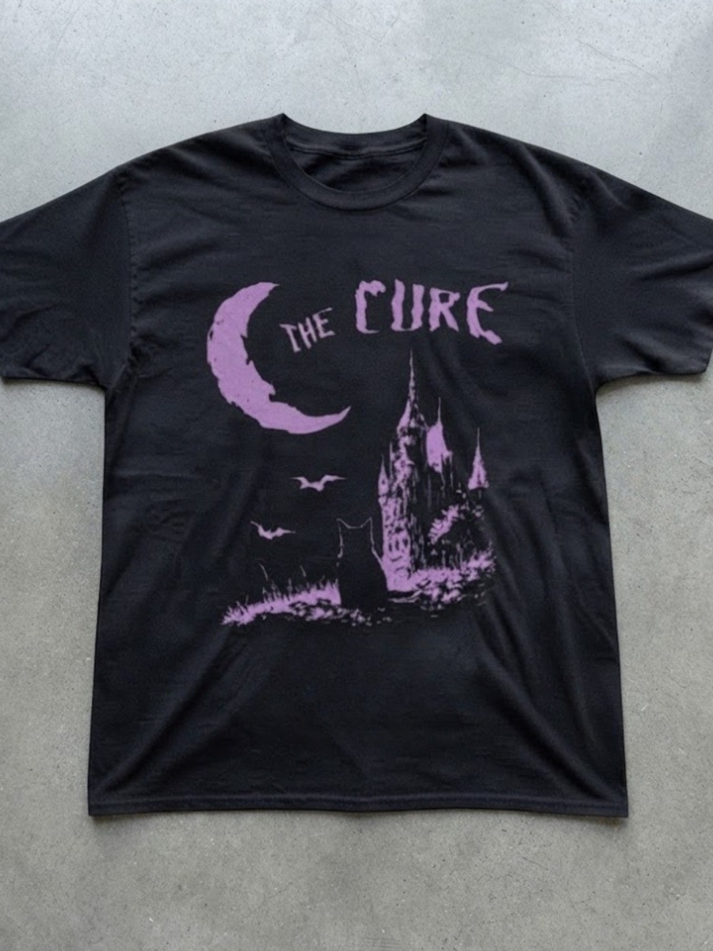 The Cure Goth Castle Graphic Tee Black Cotton Gildan T-Shirt